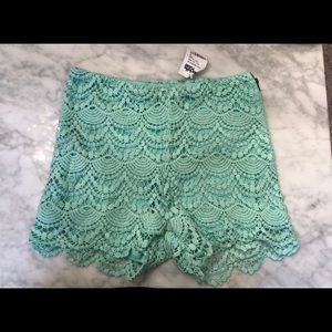 NWT Charlotte Russe lace shorts